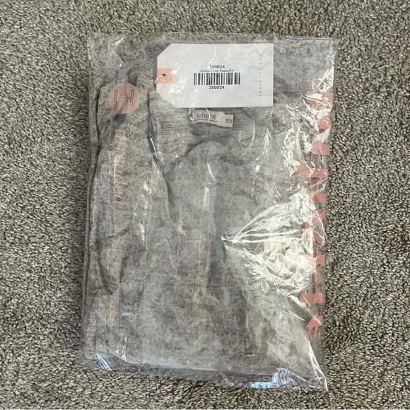 Taupe Scalloped Boatneck Brushed Knit Sweater Top - Picture 3 of 6